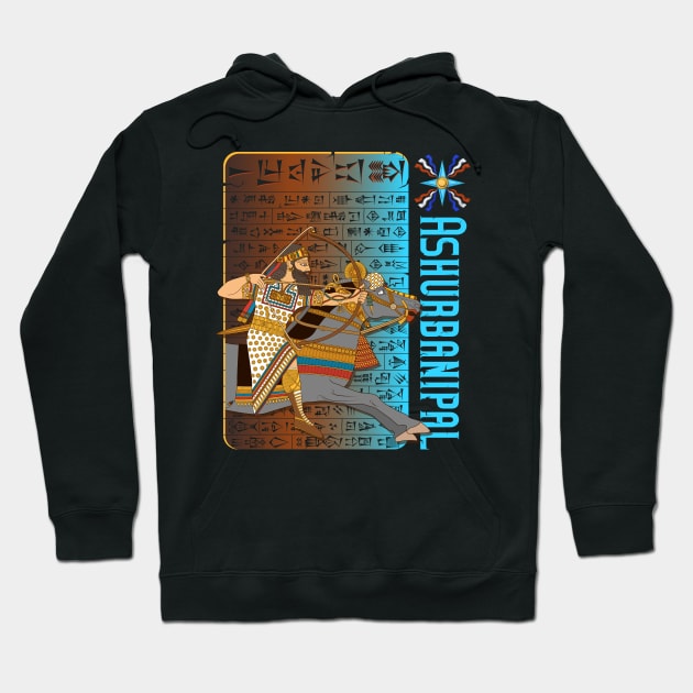 King Ashurbanipal Assyrian Hoodie by Dingir ENKI